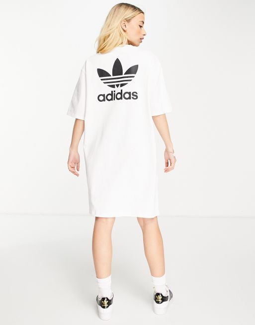 adidas Originals adicolour t shirt dress in white