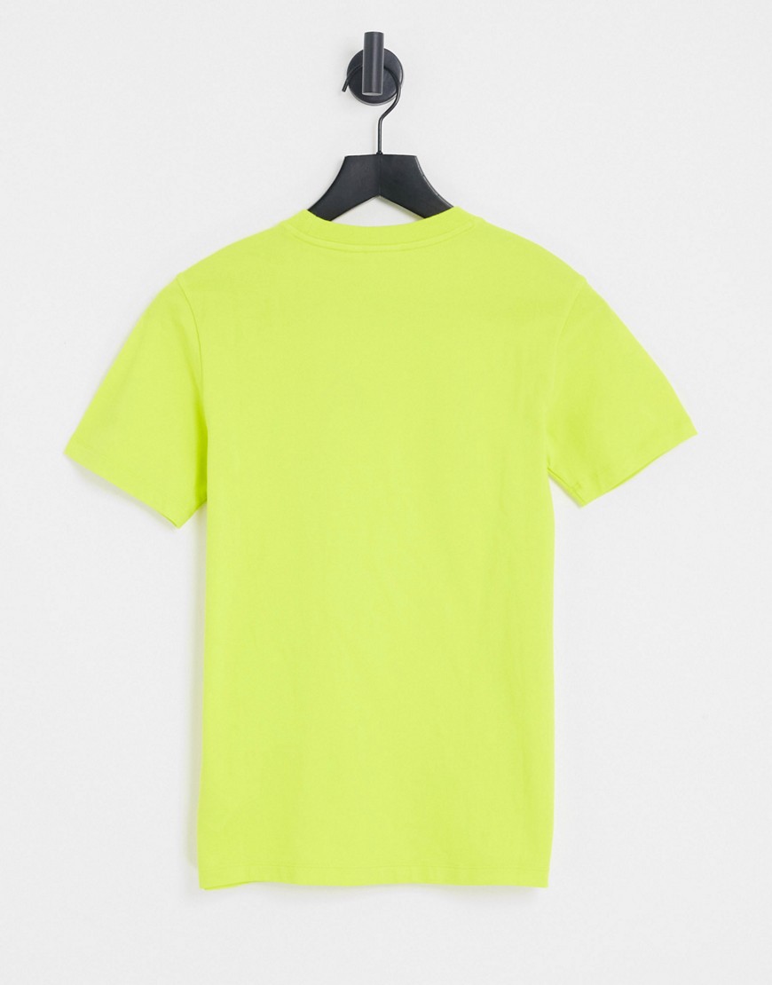 adicolour - T-shirt verde lime con logo grande-Bianco - adidas Originals T-shirt donna  - immagine1