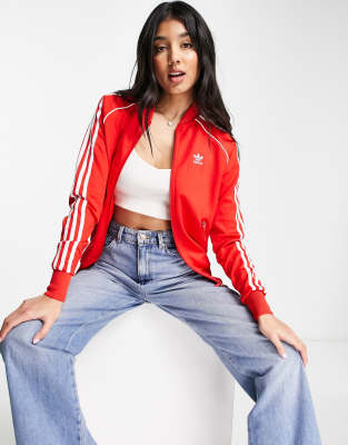 adidas Originals adicolour track jacket  in red