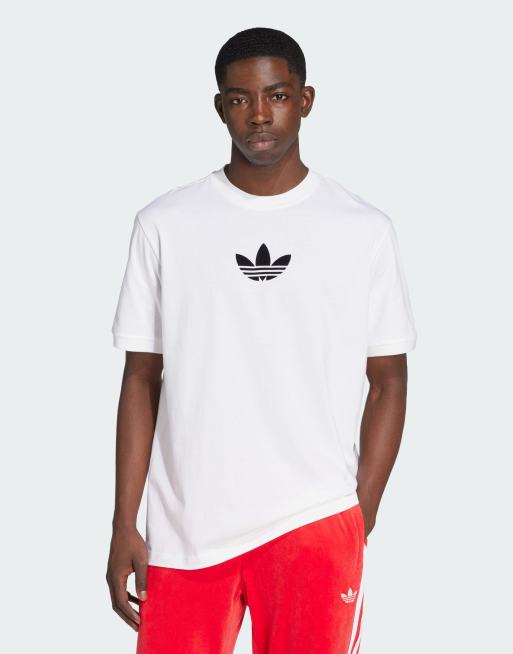 adidas Originals Adidas adicolor loose 2000s cali tee in white / black