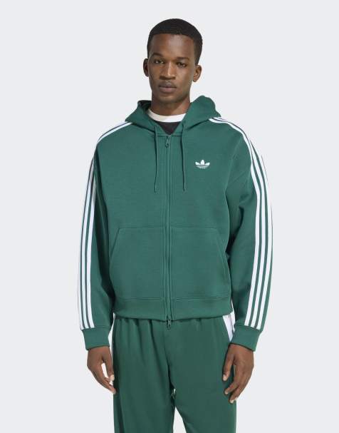 adidas Originals Adidas adicolor spacer oversized hoodie in collegiate green - view 1