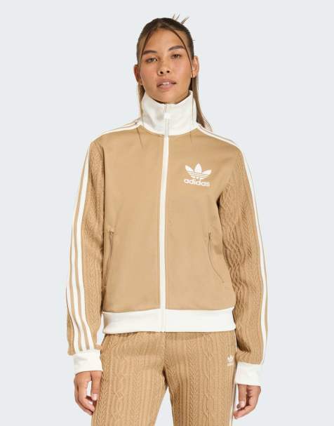 adidas Originals Adidas originals knit classic track top in cardboard - view 1