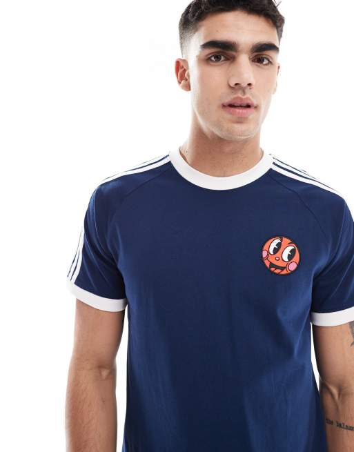 ★adidas★ Oversized Tee Night Indigo JP1059 adidas Originals OVERSIZE TEE - T-shirt print - night indigo