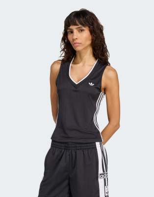 adidas Originals - adidas Originals - Trägertop in Schwarz mit V-Ausschnitt