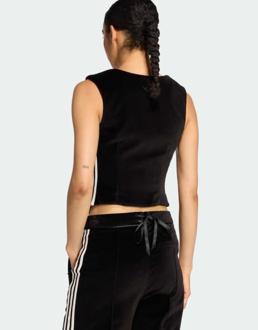 adidas Originals Adidas originals velvet corset in black