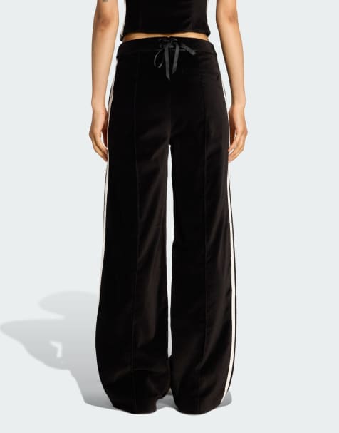 adidas Originals Adidas originals velvet trousers in black - view 1