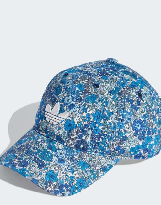 adidas Originals Adidas originals x liberty london baseball cap in core white / royal blue