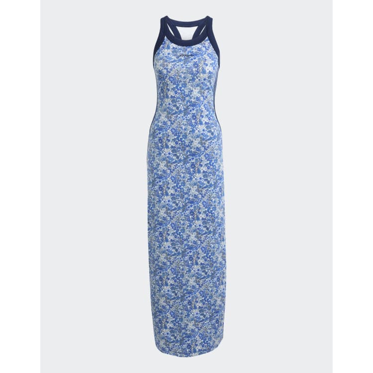 adidas originals x liberty london tonal maxi dress adidas Originals Adidas originals x liberty london tonal maxi dress in  multicolor / chalk white / amb