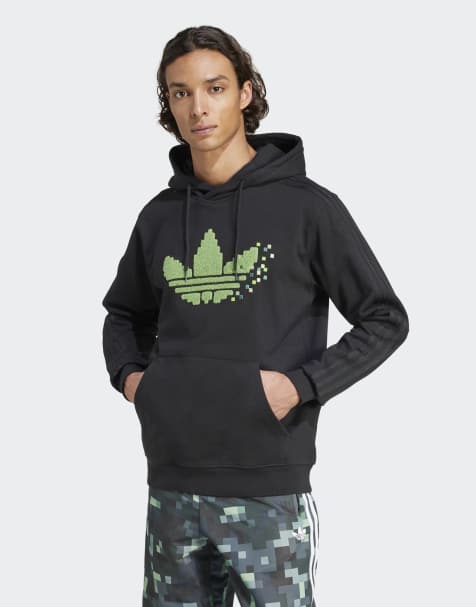 adidas Originals Adidas originals x minecraft graphic hoodie in black - view 1