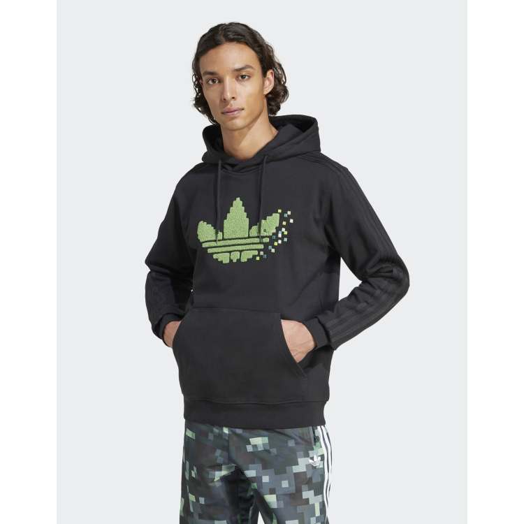 adidas x マインクラフト★ロゴ フーディー Black 送関込 adidas Originals x Minecraft Graphic Hoodie Black - SS25 - US