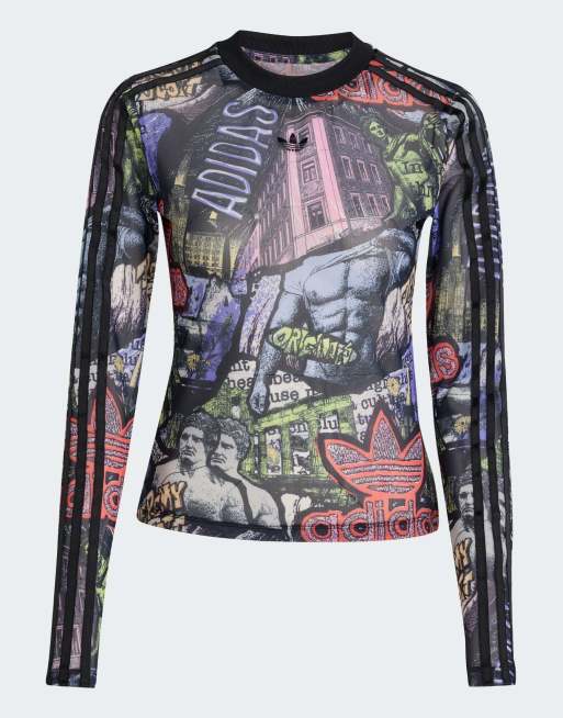 adidas Originals Adidas x jeremy scott aop power mesh tee in