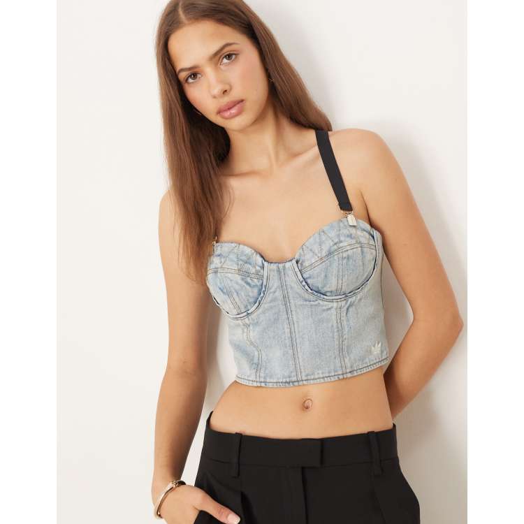 adidas Originals Adidas x jeremy scott denim bustier in indigo