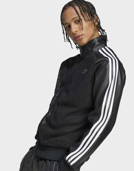 adidas Originals Adidas x jeremy scott faux leather mesh track top