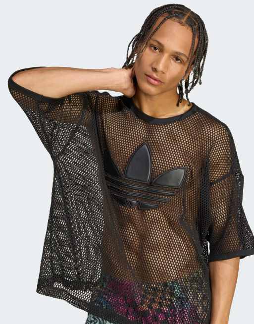 adidas Originals Adidas x jeremy scott mesh tee in black ASOS