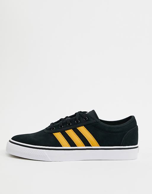 حذاء ماركة adidas Originals Adiease sneakers in black yellow & white حذاء ماركة حذاء ماركة adidas Originals Adiease sneakers in black yellow & white حذاء ماركة