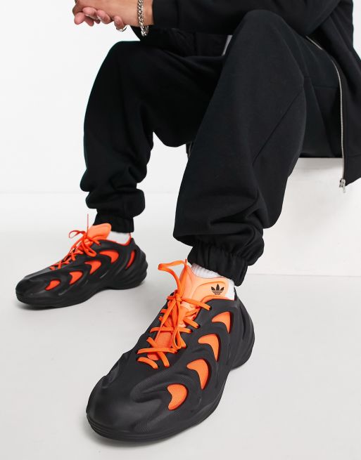 adidas Q trainers in black and orange | ASOS