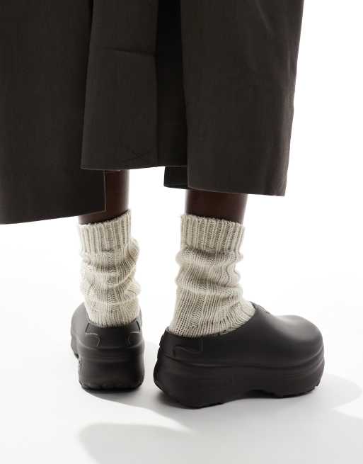 adidas Originals adiFOM stan clogs in black, 4 of 4