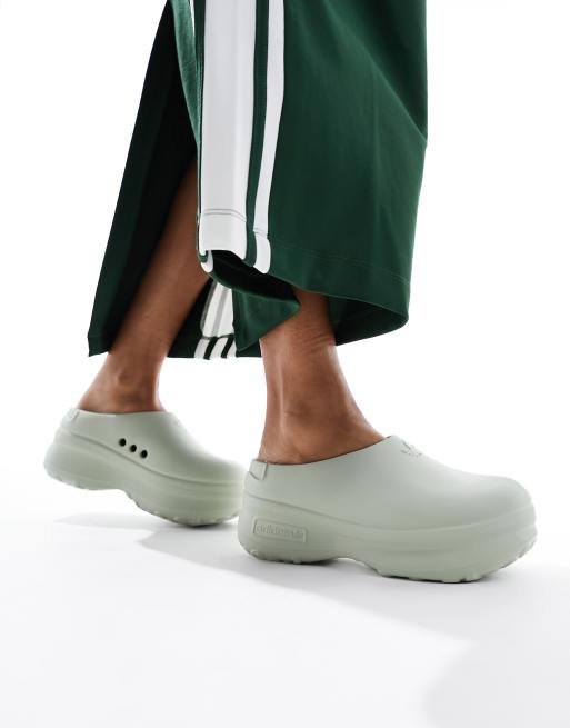 adidas Originals - Adifom Stan Smith - Mules - Vert clair | ASOS