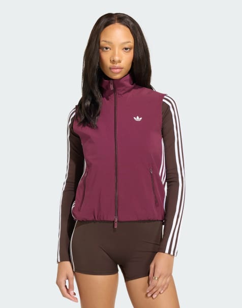 adidas Originals – Adilenium 5.0 – Bordowy bezrękawnik dresowy - view 1