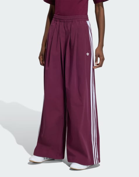 adidas Originals Adilenium 5.0 og adilenium track pants with pleats in maroon - view 1