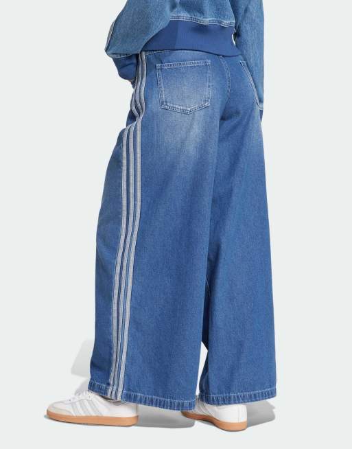 adidas Originals – Adilenium – Blå jeans med bred passform, 3 av 4