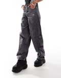[adidas Originals] adidas Originals Adilenium cargo pants in washed olive-Black W34 BLACK