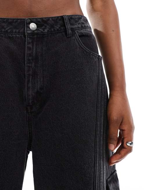 【ADIDAS】ADILENIUM 2 Denim Capri Short Pants - Black / JM Adilenium Season 2 Denim Capri Shorts (Gender Neutral