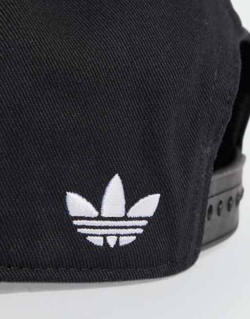 adidas Originals Adilenium flat brim graphic cap in black, 2 of 2