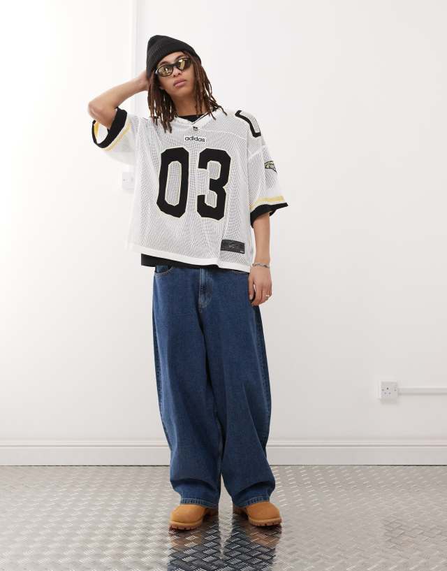 adidas Originals Adilenium knit jersey in white | ASOS