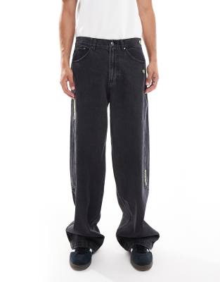 adidas Originals Adilenium Season 2 Moto denim joggers in black