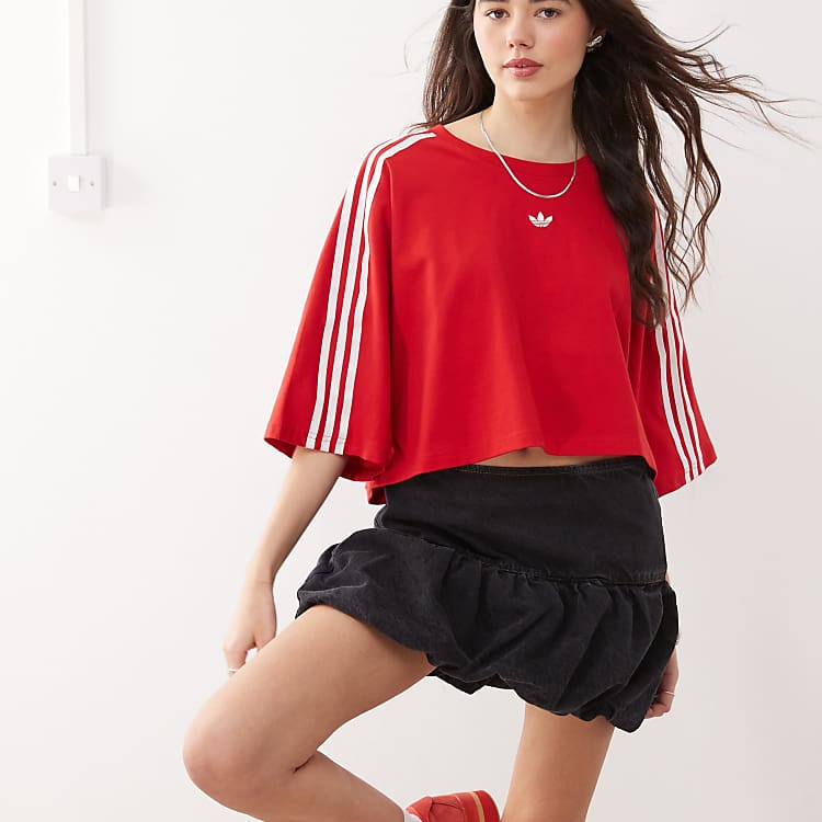 adidas Originals Adilenium Season 3 boxy fit T-shirt in red adidas Originals Adilenium Season 3 boxy fit T-shirt in red