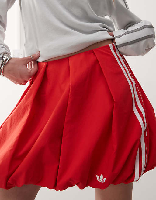 adidas Originals Adilenium Season 3 bubble mini skirt in red adidas Originals Adilenium Season 3 bubble mini skirt in red