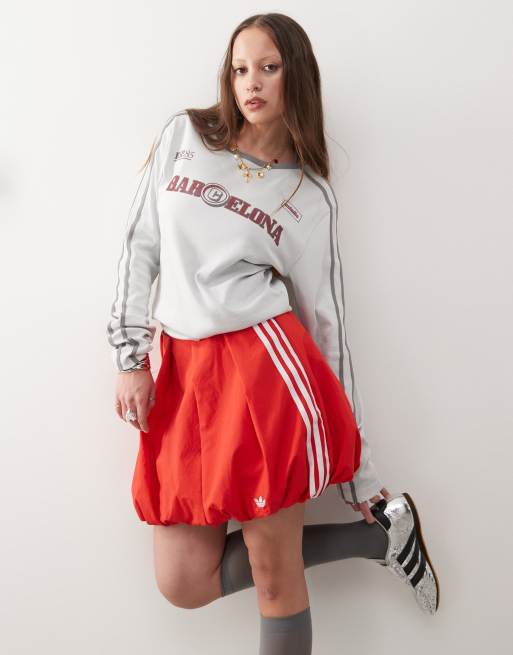 adidas Originals – Adilenium Season 3 – Czerwona spódnica mini o kroju bombki