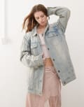 [adidas Originals] adidas Originals Adilenium Season 3 denim shirt in light denim-Blue M Light denim