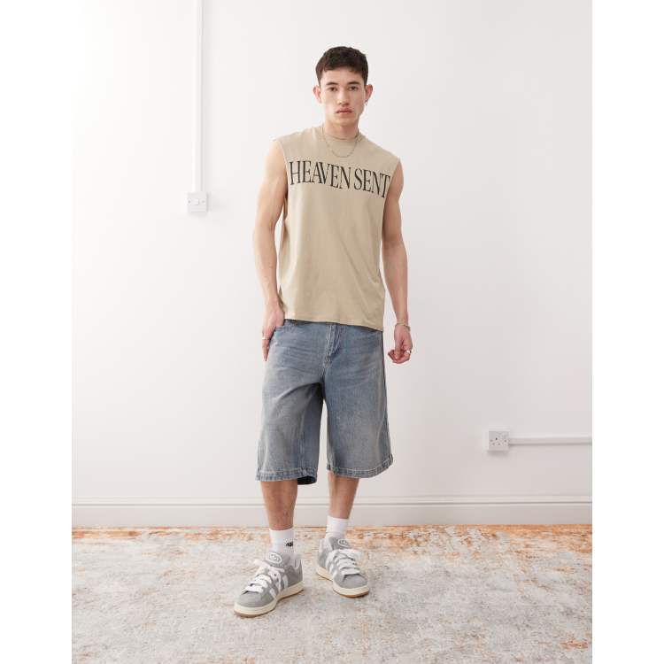 adidas Originals Adilenium Season 3 denim shorts in light blue | ASOS