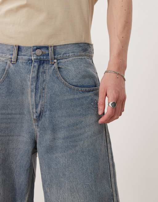 adidas Originals Adilenium Season 3 denim shorts in light