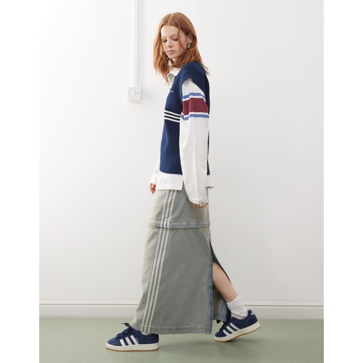 adidas Originals Adilenium Season 3 denim skirt in light