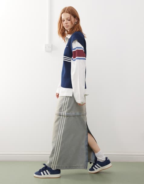 adidas Originals Adilenium Season 3 denim skirt in light denim