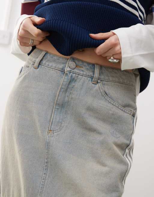 adidas Originals Adilenium Season 3 denim skirt in light