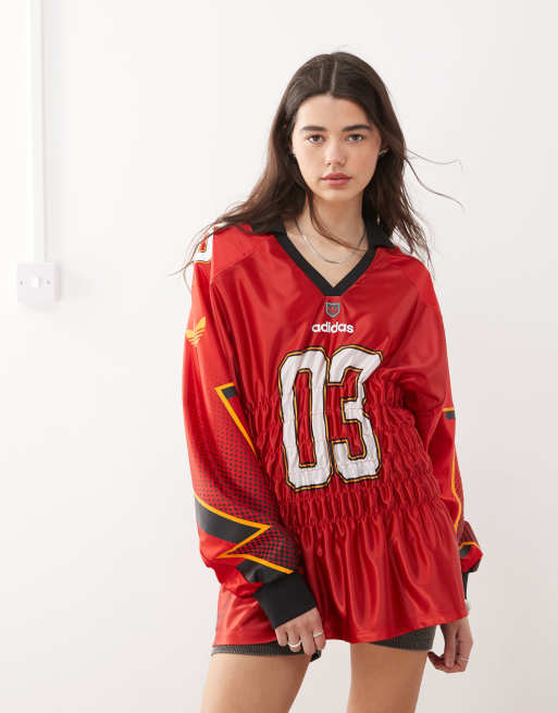 adidas Originals Adilenium Season 3 jersey top in red