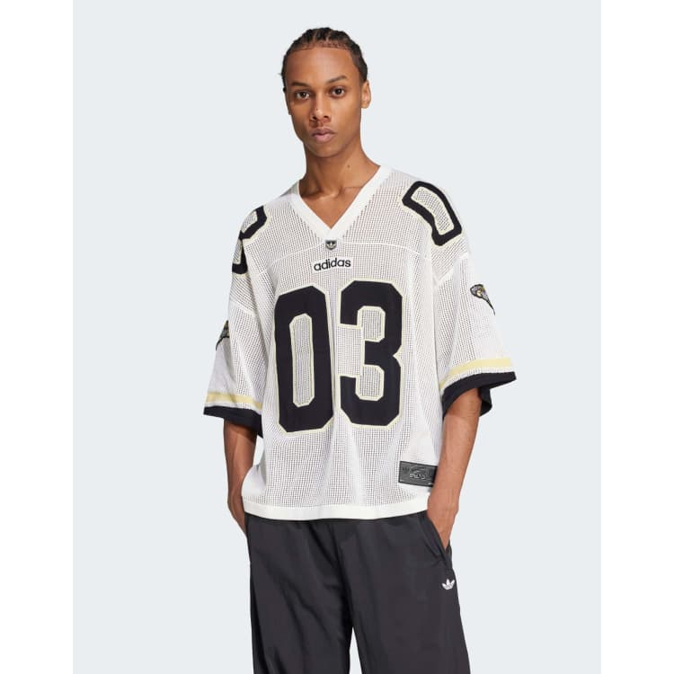 adidas Originals Adilenium Season 3 Knit Football Jersey in white