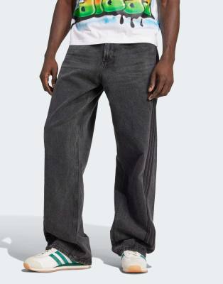 adidas Originals Adilenium Season 3 loose fit denim pants in black | ASOS