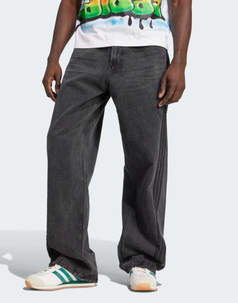 adidas Originals Adilenium season 3 loose fit denim pants in black - view 1