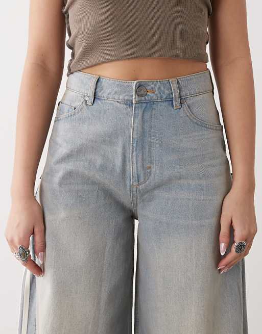adidas Originals Adilenium Season 3 side zip jeans in light adidas Originals Adilenium Season 3 side zip jeans in light