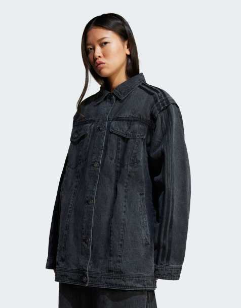 adidas Originals Adilenium Season 3 Two-In-One Denim Shirt Jacket in black - view 1