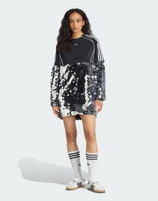 adidas Originals - Adilenium Season 4 Teamgeist - Minikleid in Schwarz mit Paillettenbesatz