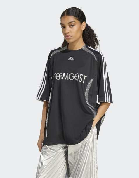 adidas Originals Adilenium season 4 teamgeist oversized jersey in black - view 1