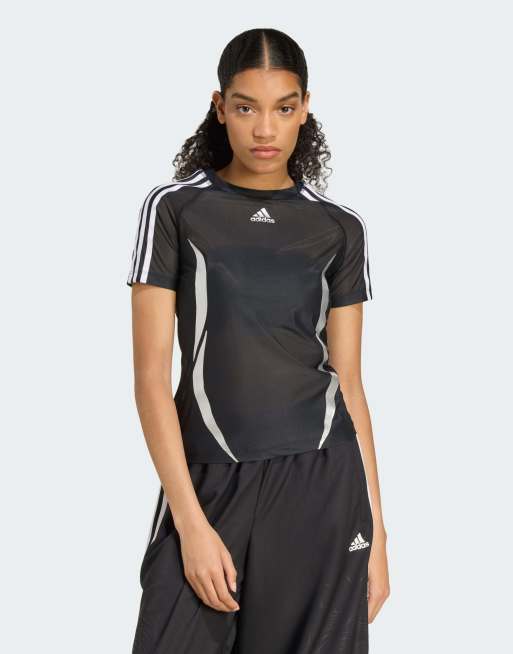 adidas Originals - Adilenium Season 4 Teamgeist - Sort gennemsigtig tætsiddende T-shirt