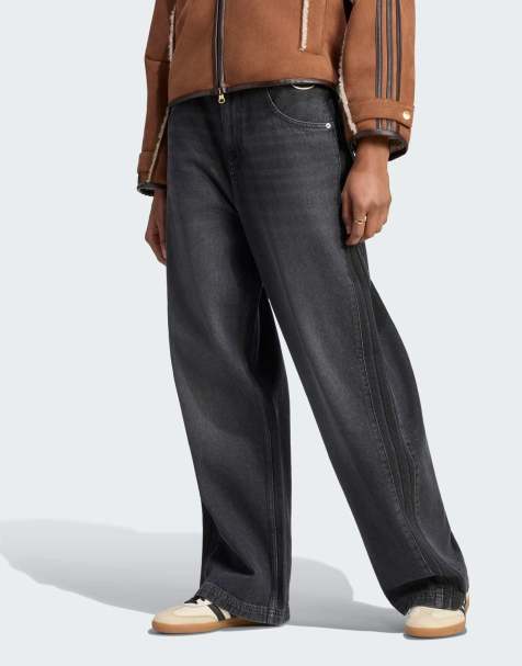 adidas Originals Adilenium season 6 baggy denimbyxor i svart - view 1