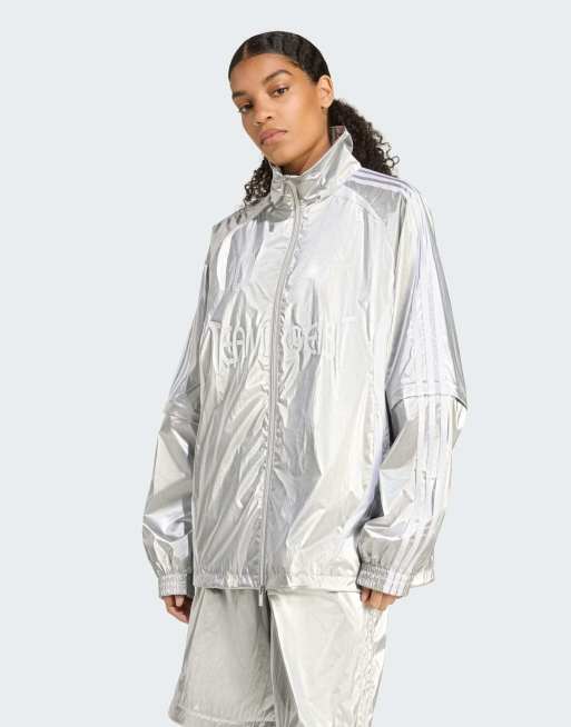 adidas Originals - Adilenium Season 4 Teamgeist - Haut de survêtement oversize - Argent métallisé